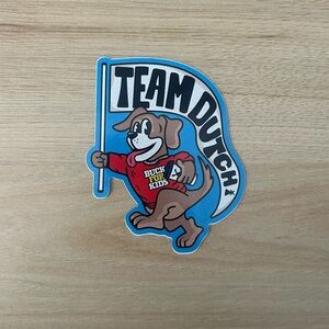 Dutch Bros Team Dutch Sticker - Blue and Red